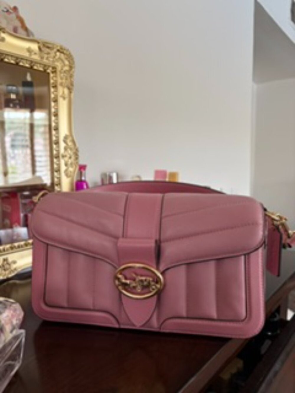 Coach Burnt Rose Quilted Purse